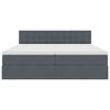 vidaXL Lova su galvūgalio Tamsiai pilka 180 x 200 cm Aksomas