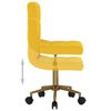 vidaXL Pasukamos valgomojo kėdės, 2vnt., garstyčių geltonos, aksomas