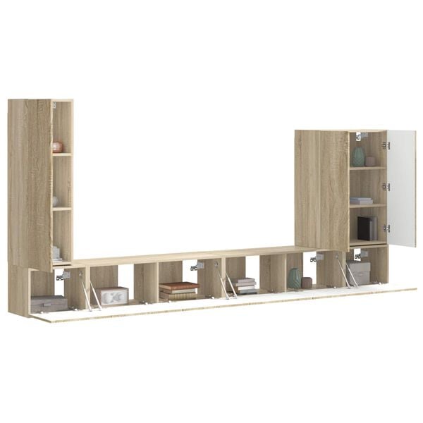 vidaXL TV sieninio kabineto komplektas 6 pcs Sonoma ąžuolas