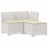 vidaXL 3-vietė sodo sofa su pagalvėlėmis, Rattan i&scaron;vaizda 3 vietos PP