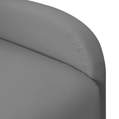 vidaXL Elektrinis atlošiamas krėslas, pilkos spalvos, dirbtinė oda