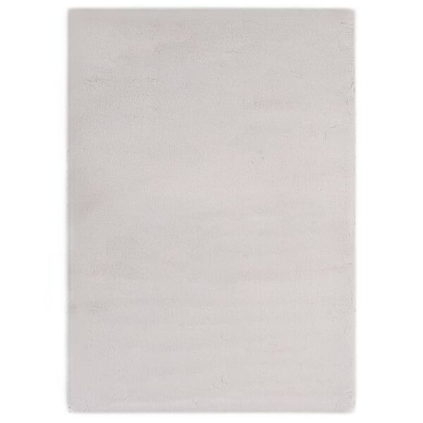 vidaXL Kilimas, pilkos spalvos, 80x150 cm, dirbtinis triu&scaron;io kailis