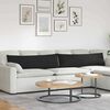 vidaXL Sofa Pagalvės 2 pcs Juoda 145 x 40 cm audinys