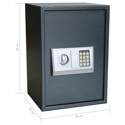 vidaXL Elektroninis skaitmeninis seifas su lentyna, 35x31x50cm