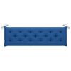 vidaXL Sodo suoliukas su mėlyna pagalvėle, 175cm, tikmedžio masyvas