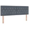 vidaXL LED galvūgalis su LED juostelėmis Tamsiai pilka 144 cm Aksomas