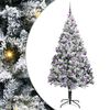 vidaXL Dirbtinė Kalėdų eglutė Balta 210 cm PVC ir Plienas ir Plastikas