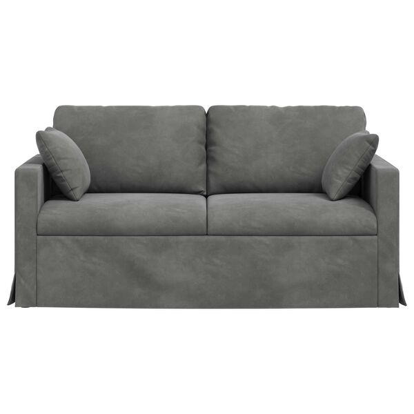 vidaXL Sofa Tamsiai pilka 158 x 78 x 80 cm Aksomas