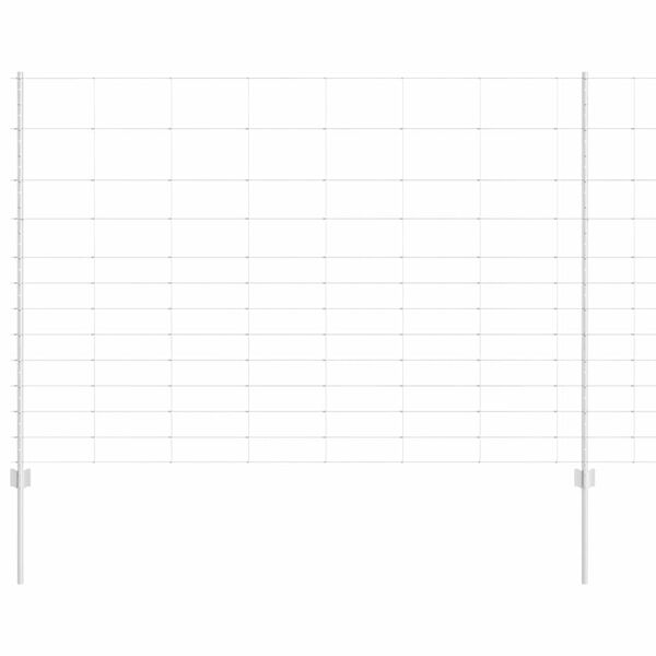 vidaXL Tvora su stulpais Sidabro 1,5 x 50 m Plienas