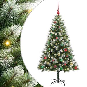 vidaXL Dirbtinis sulankstomas Kalėdų medis su pūkuotu sniegu 150 LED