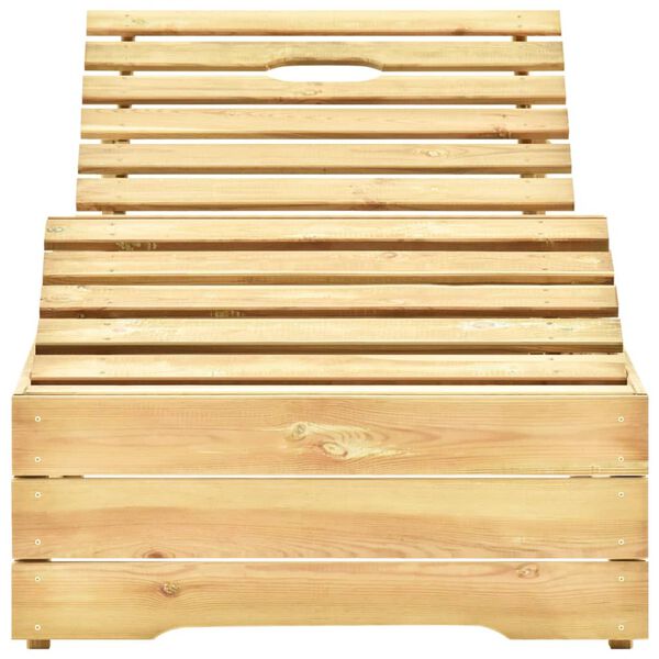 vidaXL Saulės gultas su pilkos spalvos čiužinuku, impregnuota pu&scaron;is