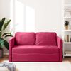 vidaXL Grindų sofa-lova, 2-1, raudonojo vyno, 122x204x55cm, aksomas