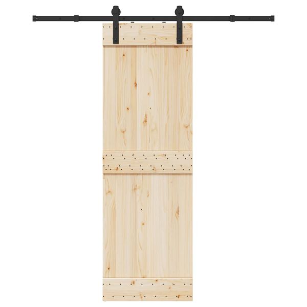 vidaXL Stumdomų durų įrangos rinkinys, juodos spalvos, 183cm, plienas