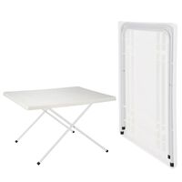 HI Sulankstomas stovyklavimo stalas, baltas, 80x60x51/61cm