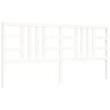 vidaXL Lovos rėmas su galvūgaliu, baltas, 200x200cm, medienos masyvas