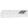 vidaXL Vi&scaron;tų narvas 4 vnt. Sidabro 800 x 200 x 200 cm Plienas ir PE