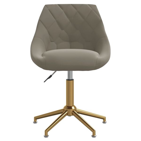 vidaXL Pasukama valgomojo kėdė, &scaron;viesiai pilkos spalvos, aksomas