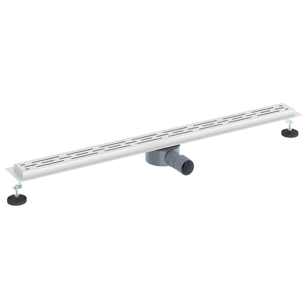 vidaXL Du&scaron;o nuotekų stiklinis dangtelis su 360&deg; sifonu Sidabro 100 cm