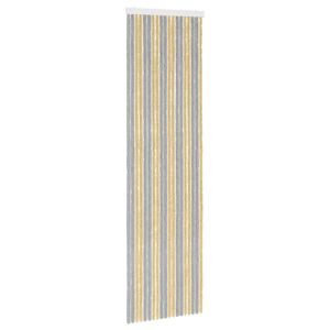 vidaXL Vabzdžių Užuolaida i&scaron; Chenille Pilka ir smėlinė 56 x 200 cm