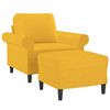 vidaXL Krėslas su pakoja, &scaron;viesiai geltonos spalvos, 60cm, audinys