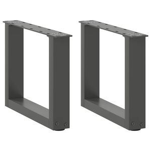 vidaXL Kavos staliuko kojelės, 2 vnt., antracito spalvos, 30x(30-31) cm, plienas