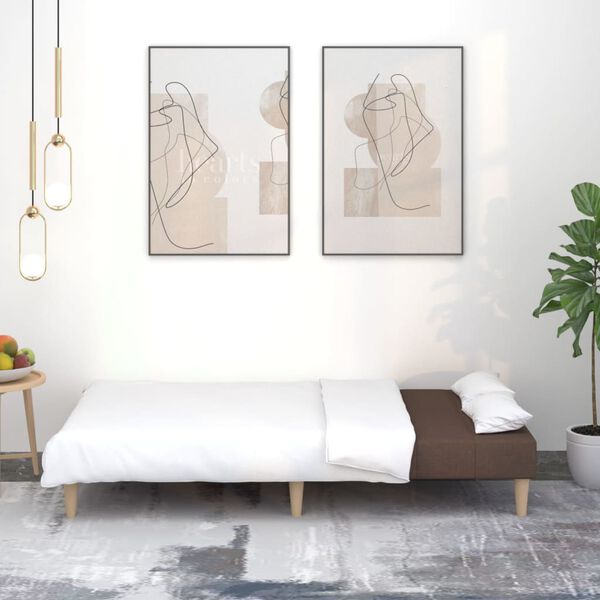 vidaXL Dvivietė sofa-lova, taupe spalvos, audinys