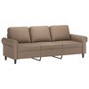 vidaXL Trivietė sofa su pakoja, kapučino spalvos, 180cm, dirbtinė oda