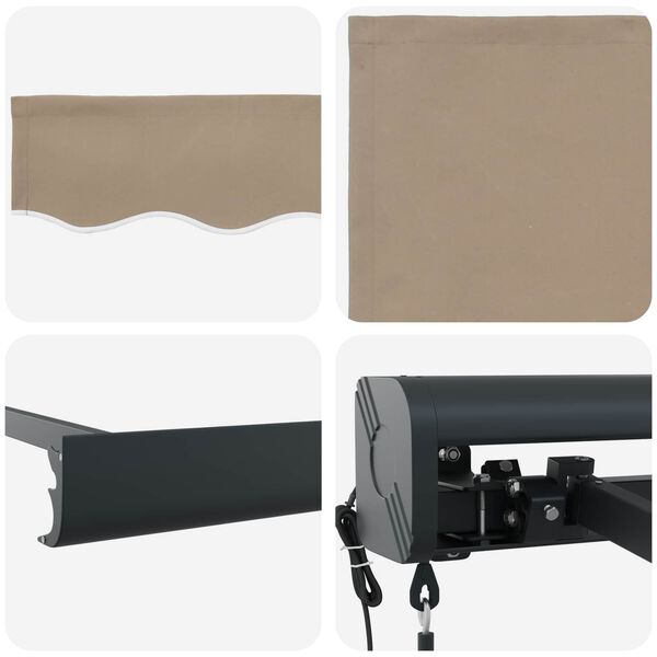 vidaXL Pavėsinė Smėlio 350 x 250 x 165 cm Poliesteris ir aliuminis