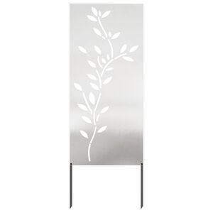 vidaXL Sodo privatumo ekranas Sidabro 50 x 140 cm Nerūdijantis plienas