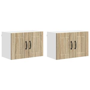 vidaXL Sieninė spintelė LUCCA 2 pcs Sonoma ąžuolas 60 x 31 x 40 cm
