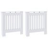 vidaXL Radiatoriaus dangtis 2 vnt. Balta 78 x 19 x 81,5cm