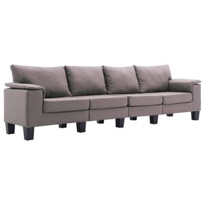vidaXL Sofa Taupe Keturvietis audinys