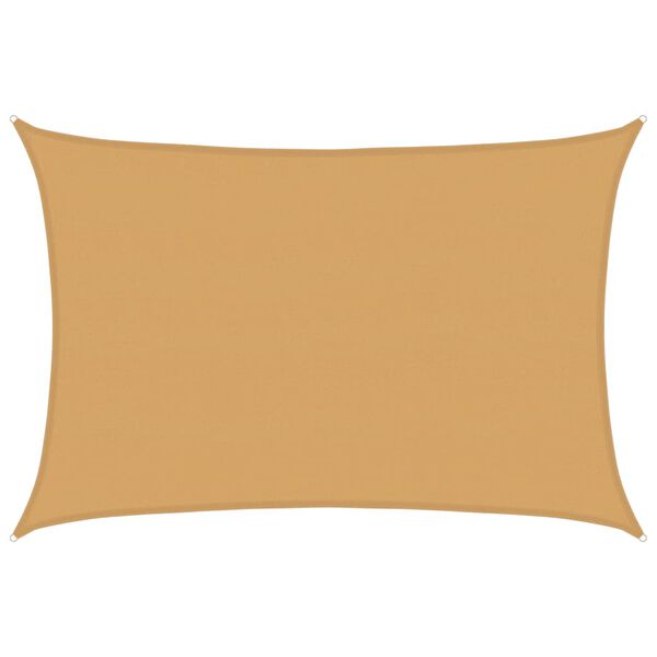 vidaXL Burė nuo saulės, smėlio, 5x7m, HDPE, 160g/m&sup2;, stačiakampė