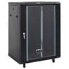 vidaXL 15U tinklo spintelė su pasukamomis kojelėmis, 19", IP20, 60x45x86 cm