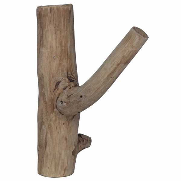 vidaXL Kabliukas Ruda 4 x 4 x 14 cm Kietas atkurtas medis