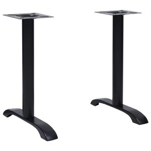 vidaXL Bistro stalo kojos, 2 vnt., juodos, 61x8x72 cm, ketaus