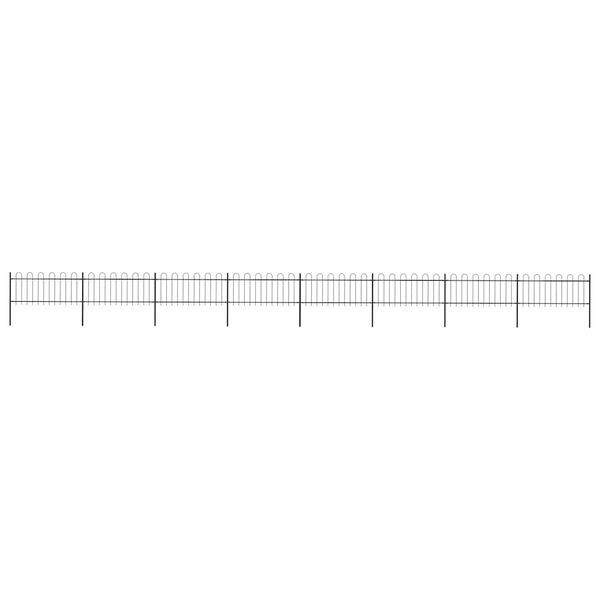 vidaXL Sodo tvora su lankiniu viršumi, plienas, 1426x80cm, juoda