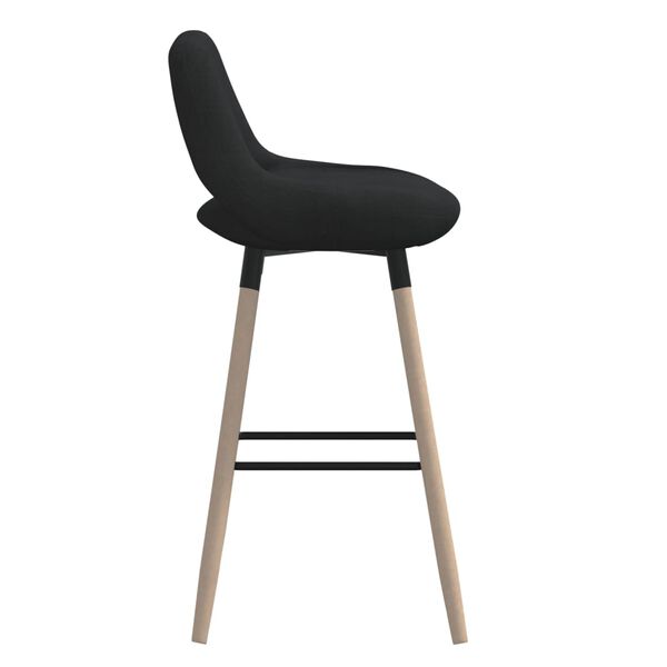 vidaXL Baro taburetė, juodos spalvos, audinys