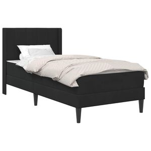 vidaXL Lovos rėmas su čiužiniu Juodas 90 x 190 cm Aksomas