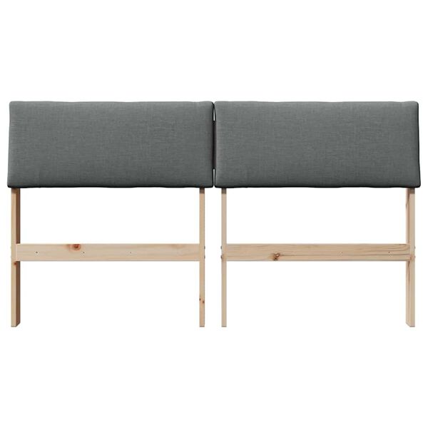 vidaXL Apmu&scaron;ta lovos galvūgalis Tamsiai pilka 160 cm