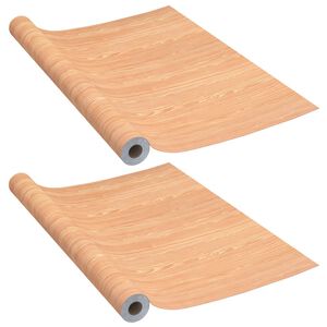 vidaXL Lipnios plėvelės durims, 2vnt., klevo spalvos, 210x90cm, PVC