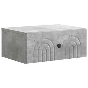 vidaXL Sieninis naktinis staliukas Betono pilka 49 x 34,5 x 20 cm
