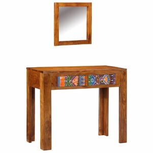 vidaXL Makiažo stalas Ruda 90 x 45 x 75 cm Kietos akacijos mediena
