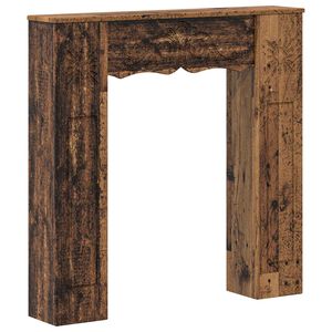 vidaXL Židinio rėmas Sendintos medienos 102 x 20 x 102 cm