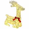 vidaXL 3D Kalėdų elnias LOVIISA 140 LED &Scaron;ilta balta 55 x 22 x 63 cm