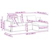 vidaXL Sofa Kreminė Bendri matmenys: 228 x 134 cm (P X G x A) Aksomas