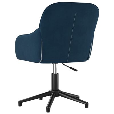 vidaXL Pasukama biuro kėdė, mėlynos spalvos, aksomas