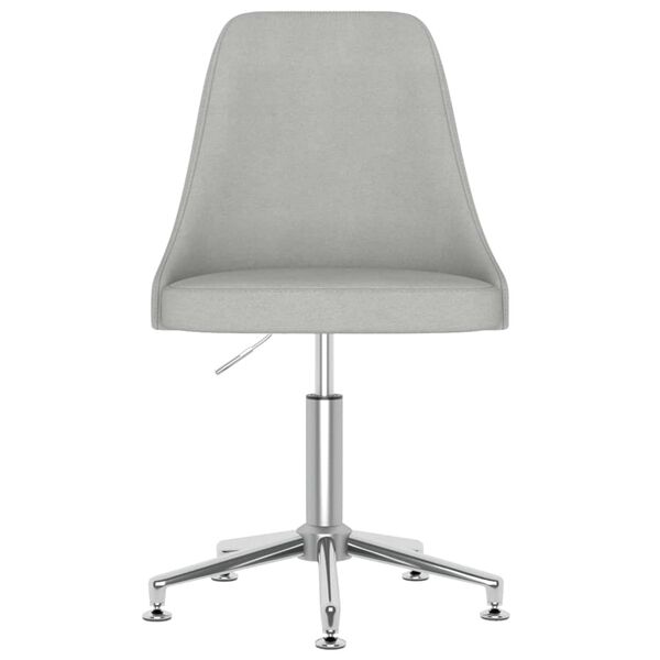 vidaXL Pasukama biuro kėdė, &scaron;viesiai pilkos spalvos, audinys