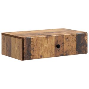 vidaXL Sieninis &scaron;oninis staliukas Sendintos medienos 59 x 34,5 x 17 cm