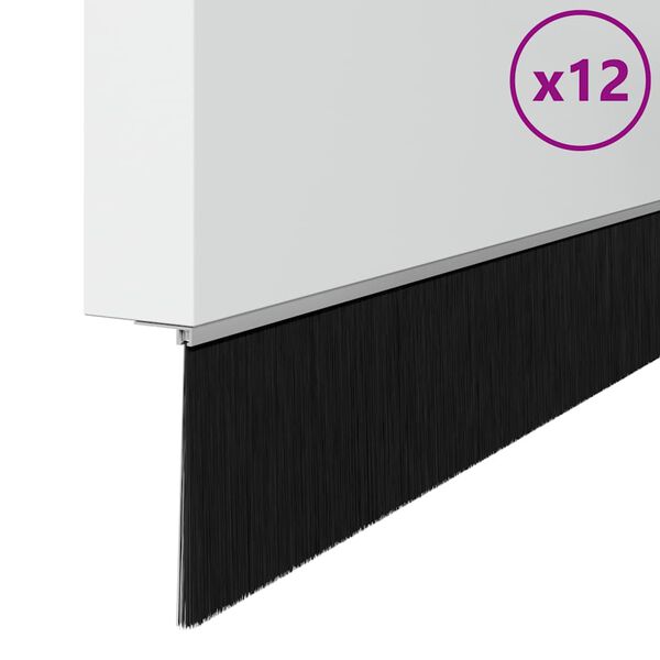 vidaXL Savaranki&scaron;kai klijuojami durų &scaron;epetėlių sandarikliai 12 pcs